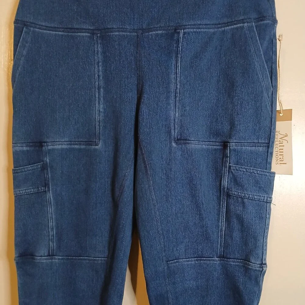 NWT Natural Reflection Women's Medium Utility Leggings in Blue (0381J3) - Picture 3 of 10